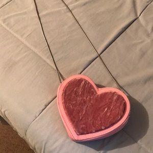 H&M Crushed Velvet Heart Crossbody