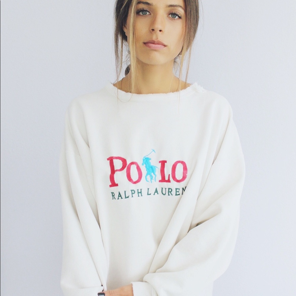 Ralph Lauren Polo Logo Vintage 90's Sweater - Picture 1 of 5
