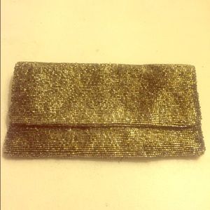 Silver gray clutch bag