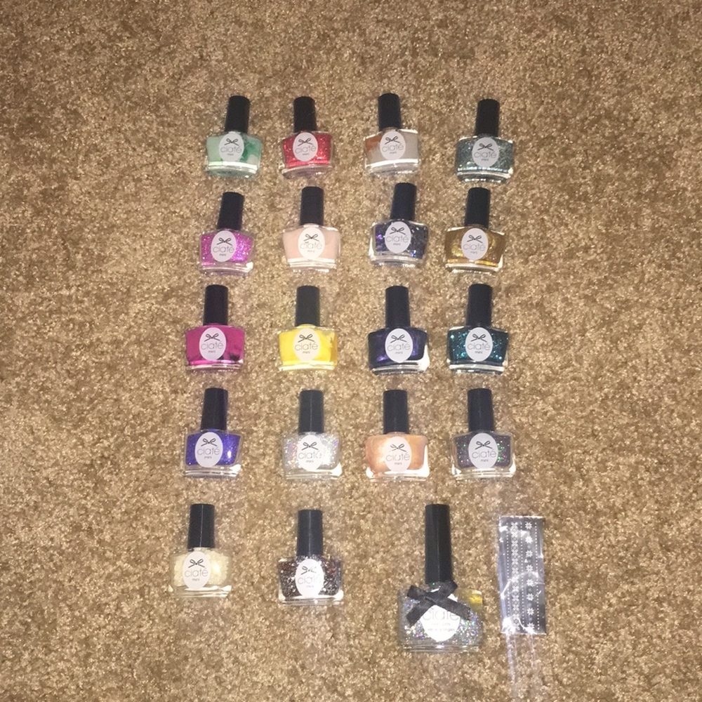 19 Ciaté mini nail polishes (new/unused)