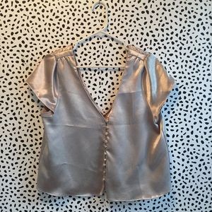 NWT Zara Satin Champagne Top