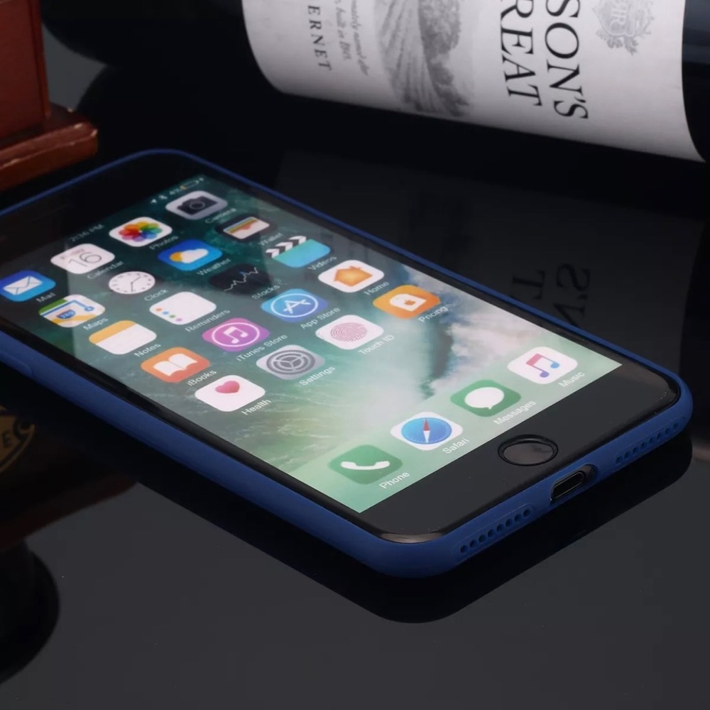 iPhone 6 6S 7 7 Plus Navy Blue Silicone case