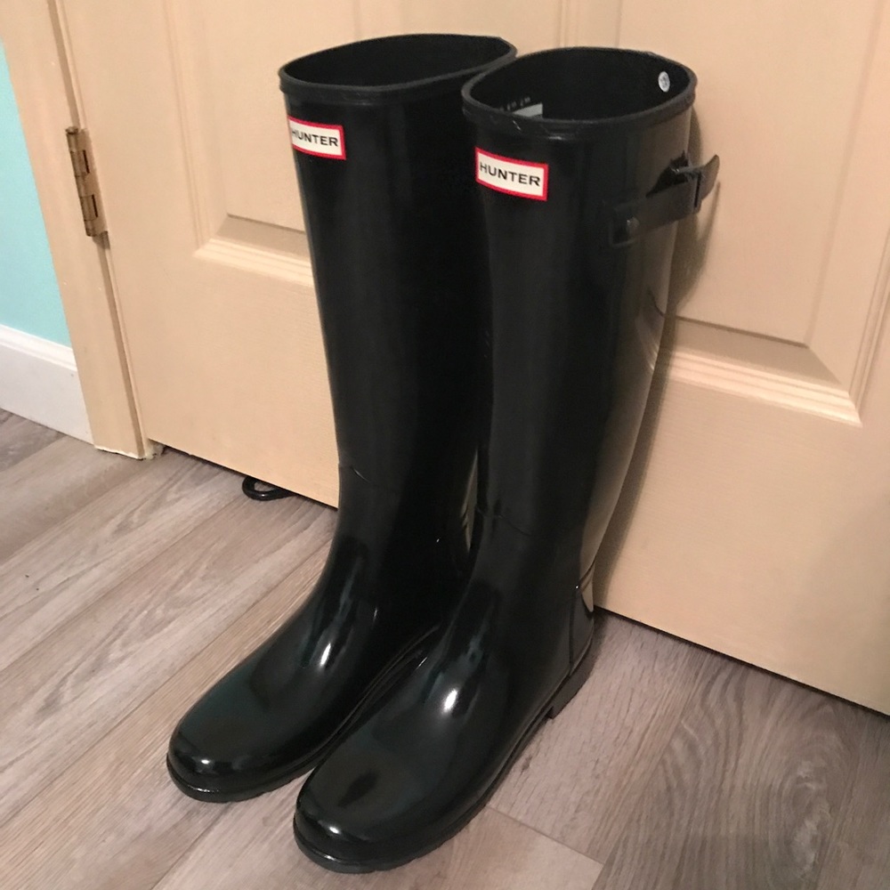 Hunter Adjustable Back Gloss Rain Boot