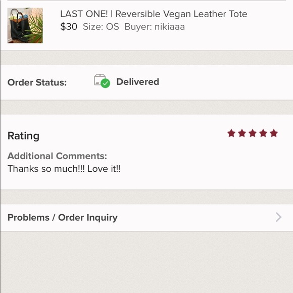 LAST ONE! | Reversible Vegan Leather Tote - Picture 8 of 8