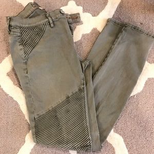 Army green motto jeggings