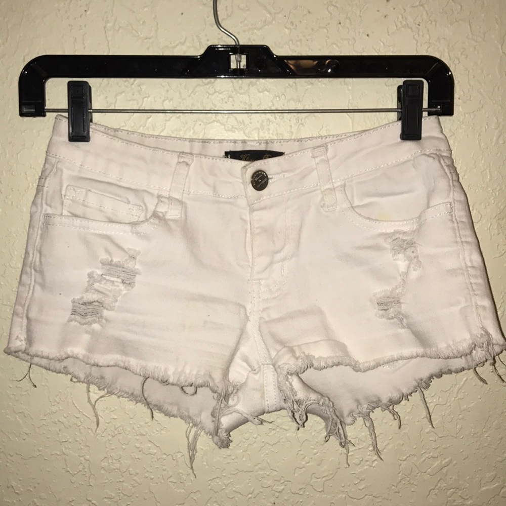 Klique B White Denim Jean Shorts , 3