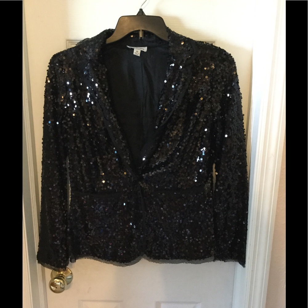 Joan Rivers QVC Black Sequined Jacket