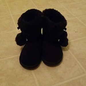 Toddler winter black boots