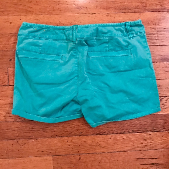 American Eagle Outfitters teal canvas shorts 6 - Picture 3 of 3
