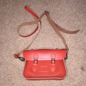 Red leather Cross body bag