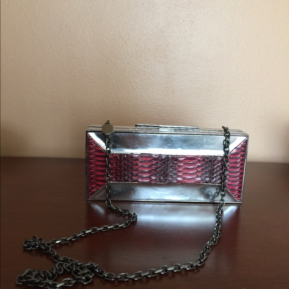 Stuart Weitzman Snakeskin Clutch