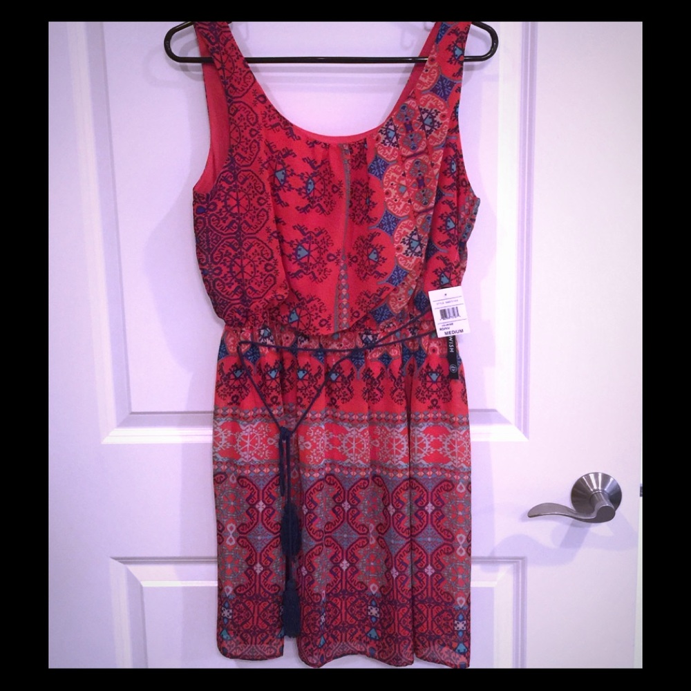 Simple bright red (multi-colored) dress