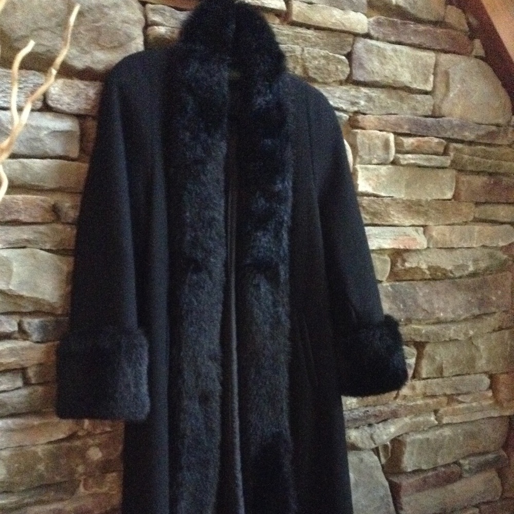 Luxurious long winter coat.