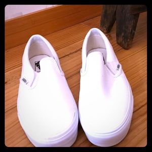 Men's White slip on vans size 9