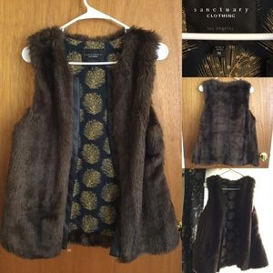 Faux fur vest