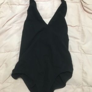 Basic black romper/leotard