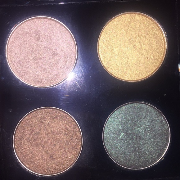 2 MAC eyeshadows and 1 MAC lipstick.