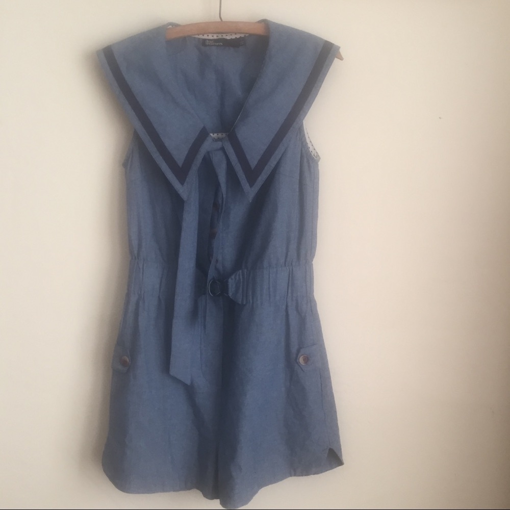 Dear creatures denim romper