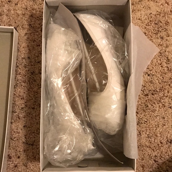 Satin Peep-Toe Wedges with Crystal Ornament - Picture 2 of 6