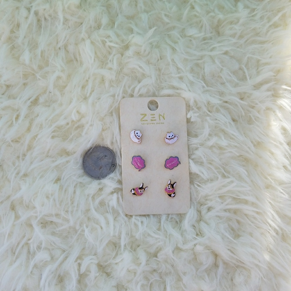 Mini doggy dessert earrings set - Picture 3 of 3