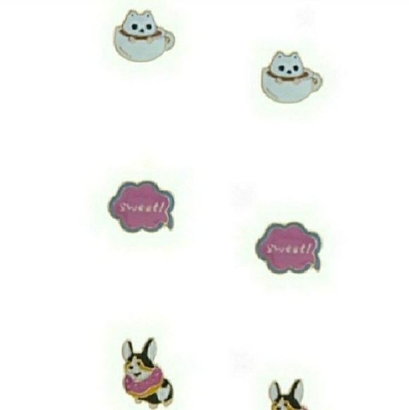 Mini doggy dessert earrings set - Picture 2 of 3
