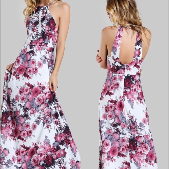 Dresses & Skirts - 1HR⚡️SALE 🆕🏆HP🍂Gorg floral open back gown