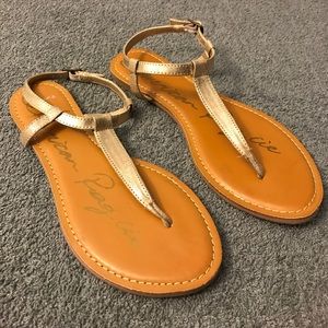 American Rag Krista Women's Gold Thong Sandal