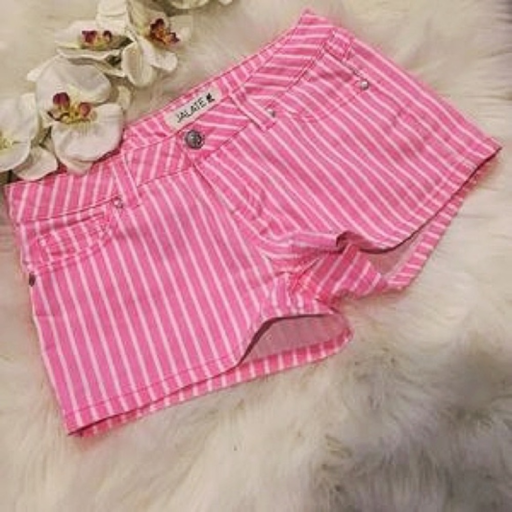 Pink and White Shorts