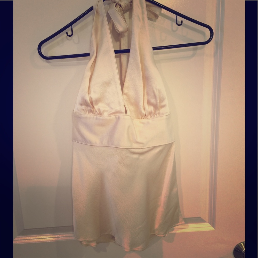 Halter top - ties at top, zip in back