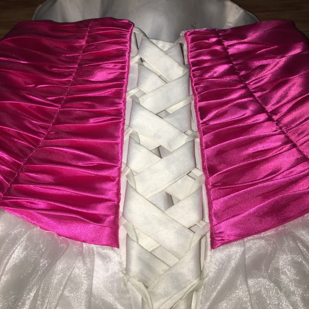Pink Diamond Strapless Prom Dress