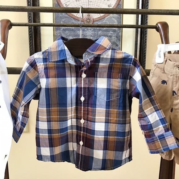 JANIE&JACK LONG SLEEVES POLO 6-12 MONTHS - Picture 3 of 4