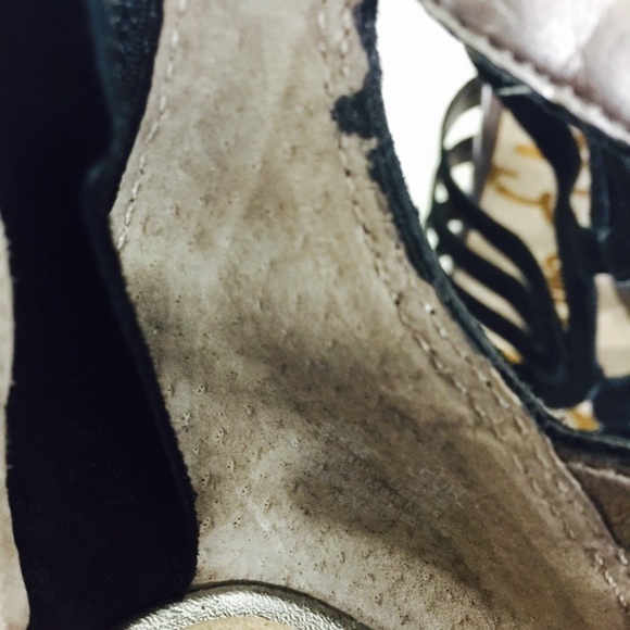 Sam Edelman 'Eve' Black Suede Caged Heel - Picture 6 of 7