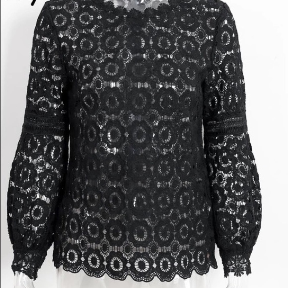 NWT Beautiful Lace Bell Sleeve Blouses - Picture 7 of 7