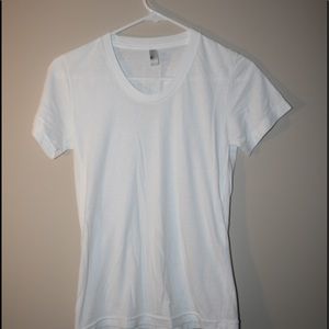American Apparel White 50 50 Shirt