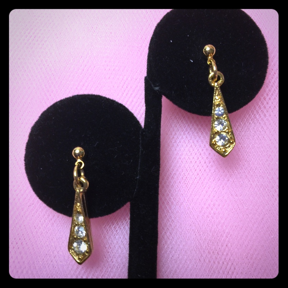 Dainty dangle pierced earrings.