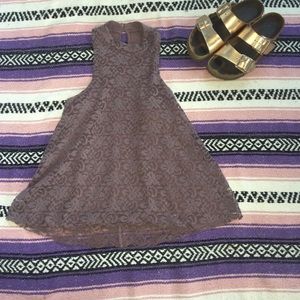 High neck lace tank top