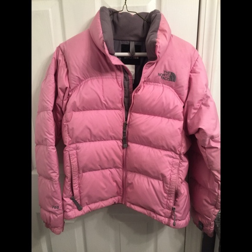 Pink North Face Puffer Coat