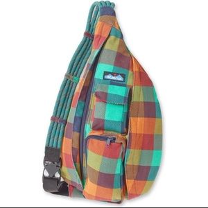 Plaid kavu rope bag