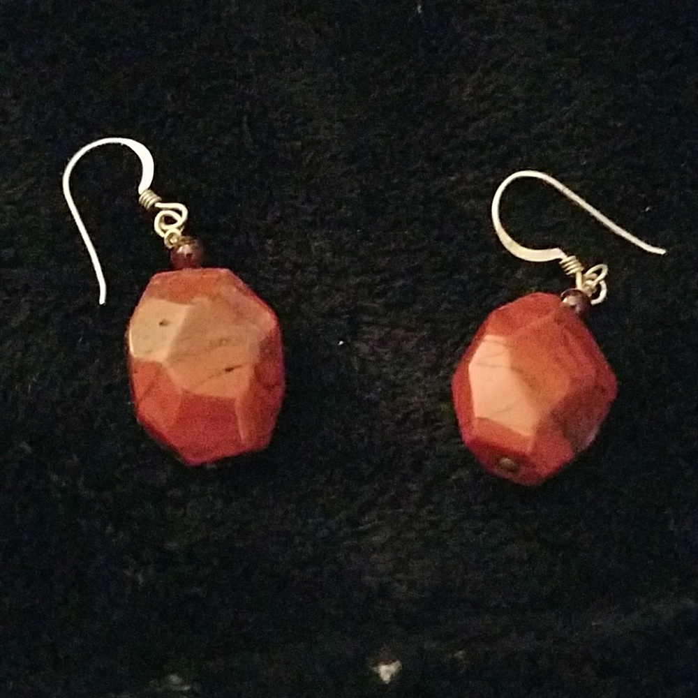 Nice red stone earrings