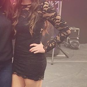 Black lace dress