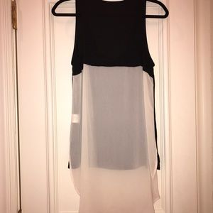 Lush black and white/cream blouse