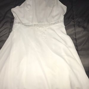 White Charles russe cocktail dress