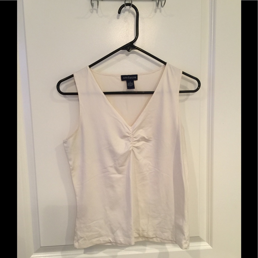 White Ann Taylor stretch tank