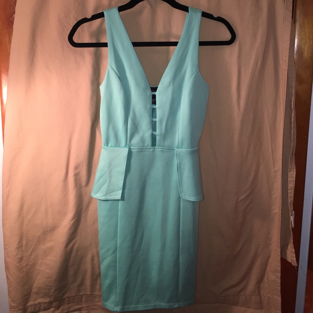 Bebe pastel teal dress size small