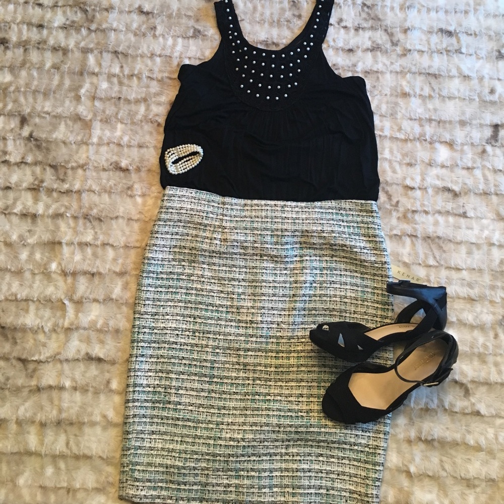 Kenar Tweed Pencil Skirt size 4 - Picture 2 of 8