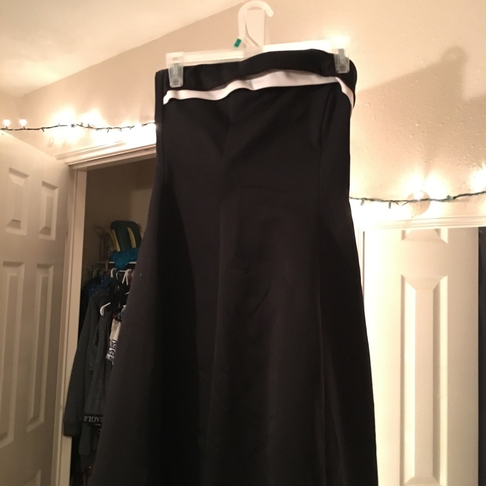 Long strapless formal dress