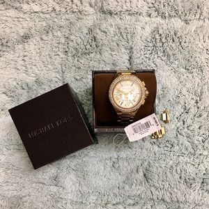 Michael Kors Gold and Diamonds Watch
