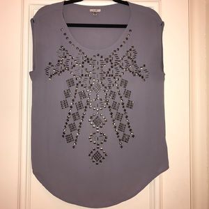 Ecoté grey blouse with beading