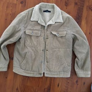 Brown corduroy Sherpa jacket