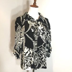 SoCa St John blouse floral paisley shirt L